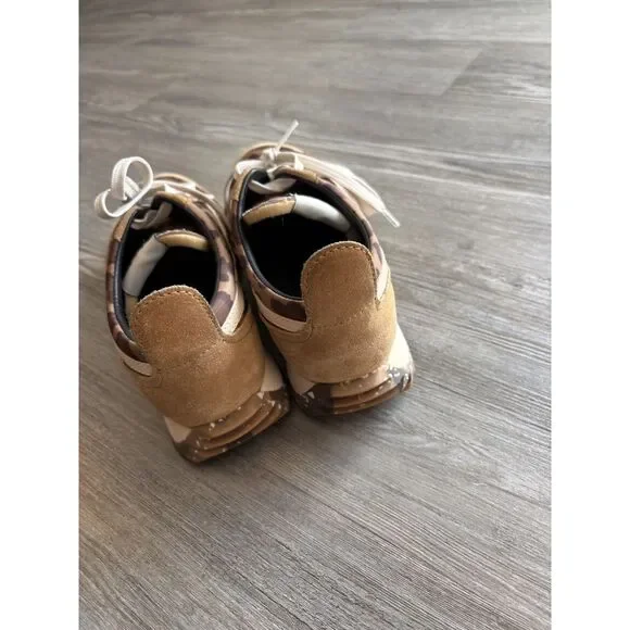 rag & bone  Retro Runner Leopard Suede & Leather Sneakers Size 8.5 - Picture 4 of 8